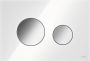 TeCe Loop bedieningsplaat voor duospoeltechniek glas wit toetsen glanzend chroom 9.240.660 - Thumbnail 1