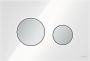 TECE Loop wc-bedieningsplaat van glas voor duospoeling met toetsen mat chroom 22 x 15 x 1 cm wit - Thumbnail 1
