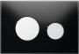 TeCe Loop bedieningsplaat voor duospoeltechniek glas zwart toetsen glanzend chroom 9.240.656 - Thumbnail 1