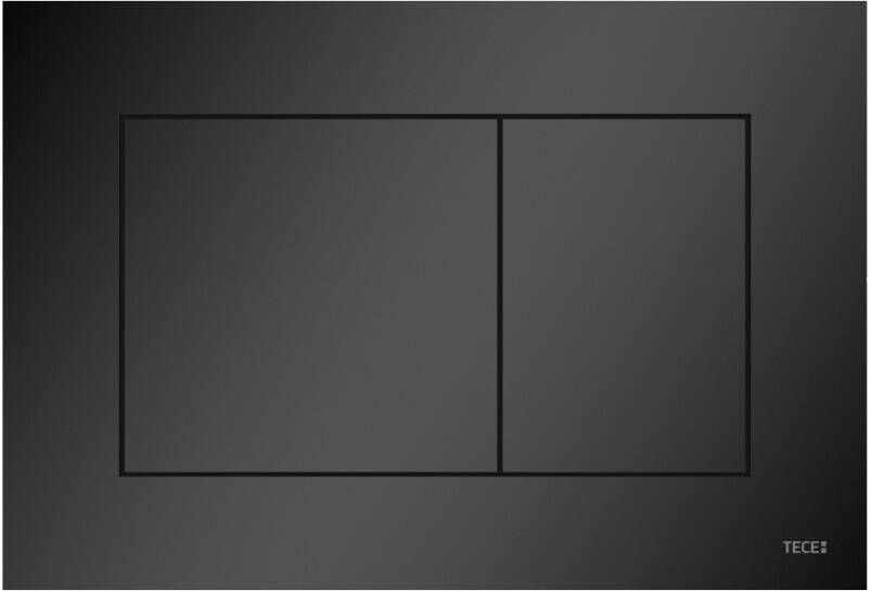TeCe Now bedieningsplaat kunststof duospoeltechniek bediening voor of bovenzijde 220x150x5 mm kleur zwart mat 9.240.407