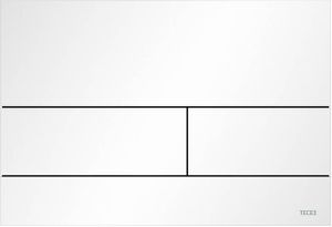 TeCe Square II bedieningsplaat duospoeltechniek mat wit 220 x 150 x 3 mm 9.240.834