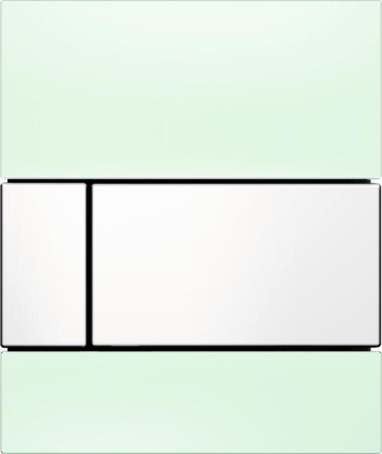 TECE Urinoir Bedieningsplaat Square Glas Mintgroen 10 4x12 4 cm (met witte toetsen)