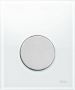 TECE Urinoir Bedieningsplaat Loop Glas Wit 10 4x12 4 cm (met mat chromen toets) - Thumbnail 1