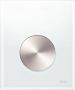 TECE Urinoir Bedieningsplaat Loop Glas Wit 10 4x12 4 cm (met RVS geborstelde toets) - Thumbnail 1