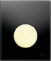 TECE Urinoir Bedieningsplaat Loop Glas Zwart 10 4x12 4 cm (met gouden toets) - Thumbnail 1