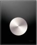 TECE Urinoir Bedieningsplaat Loop Glas Zwart 10 4x12 4 cm (met RVS geborstelde toets) - Thumbnail 1