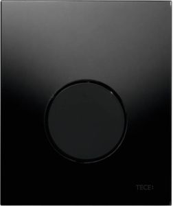 TECE Urinoir Bedieningsplaat Loop Glas Zwart 10 4x12 4 cm (met zwarte toets)