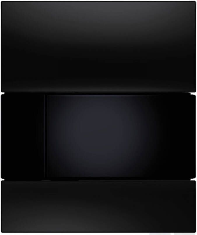 TECE Urinoir Bedieningsplaat Square Glas Zwart 10 4x12 4 cm (met zwarte toetsen)