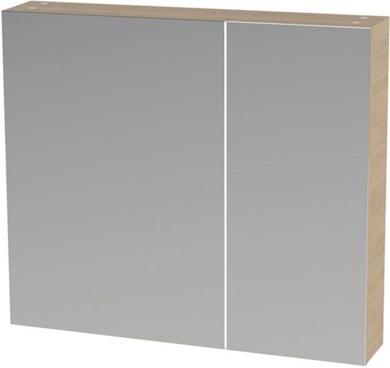 Tiger Spiegelkast S-line 80 cm Met 2 Deuren Naturel Eik