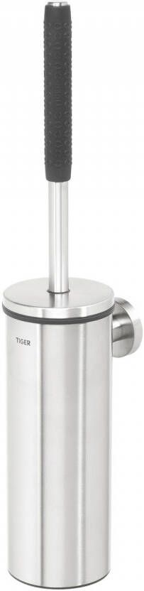 Tiger Boston Comfort & Safety Toiletborstel met houder RVS geborsteld 9x46.9x12.6cm 299920946