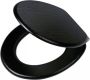 Tiger Toiletbril Blackwash Softclose MDF Zwart 37.5x5.5x43cm 252030746 - Thumbnail 1