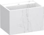 IChoice Cube wastafel 60x45 7x40cm marmerlook 1 kraangat Calacatta Gold - Thumbnail 1