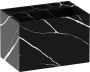 IChoice Cube wastafel 60x45 7x40cm marmerlook 1 kraangat Nero Marquina - Thumbnail 1