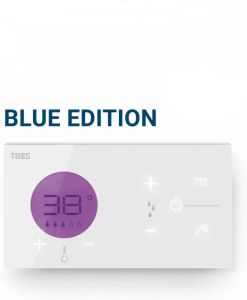 Tres Shower Technology Blue Edition thermostaatregeling electronisch 2-weg inbouw wit chroom
