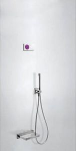 Tres electronische digitale bad inbouwthermostaat met handdouche en baduitloop chroom 09286556