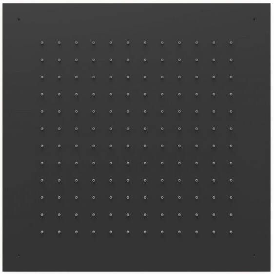 Tres Exclusive inbouw hoofddouche 50x50 cm vierkant zwart mat