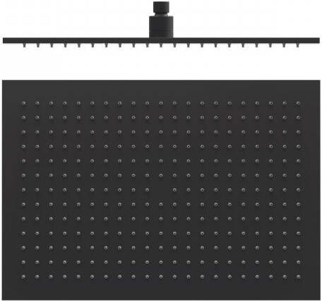 Tres Selection hoofddouche 31x45 cm rechthoek zwart mat