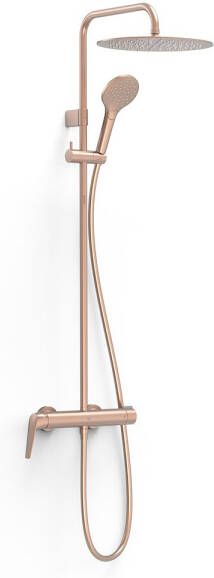 Tres Regendouche Fuji 203 Cm met Handdouche Mat Rose Gold