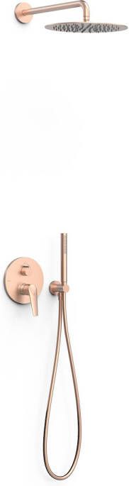 Tres Regendouche Inbouw Fuji 210 cm met Handdouche Mat Rose Gold