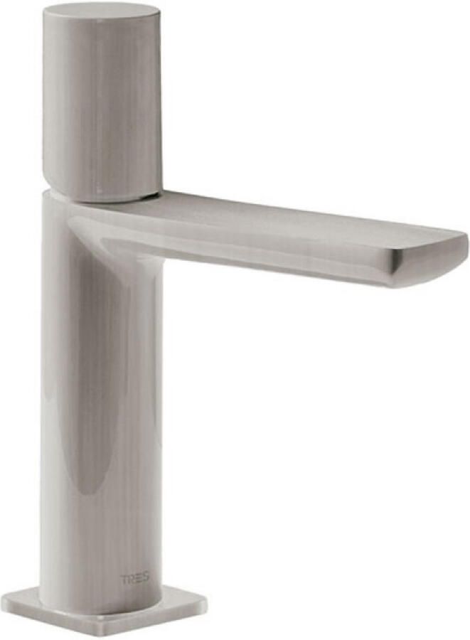 Tres Wastafelmengkraan Loft Colors 1-Knop Uitloop Recht 11 3 cm met Waterval Rond RVS