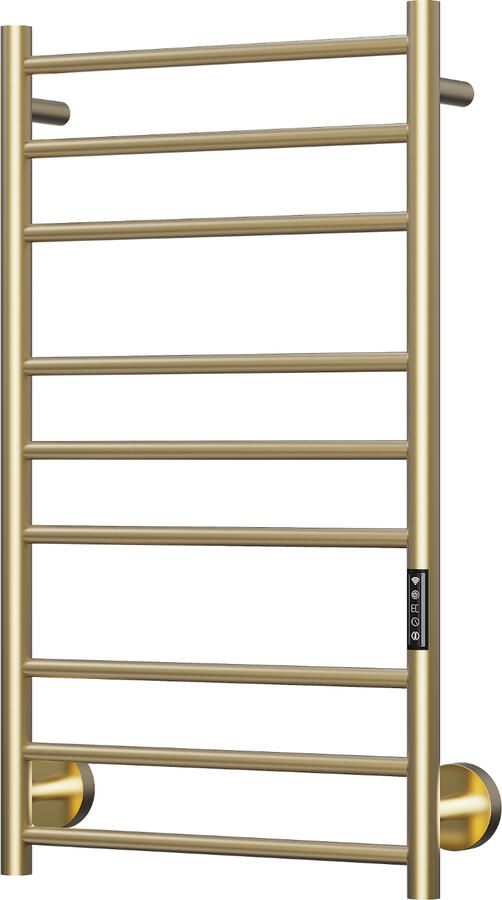 TVS Design TVS Plus 9 Elektrische Radiator Geborsteld Goud Met Wifi