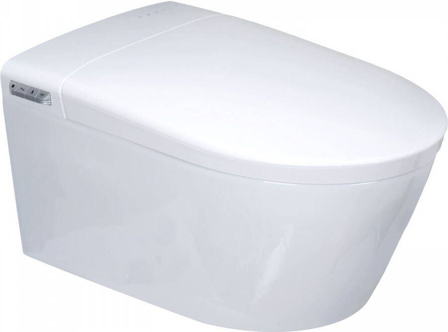 Go by Van Marcke Douche Toilet Eve Home Van Marcke Smart Toilet met Softclose Zitting en Afstandsbediening Glans Wit