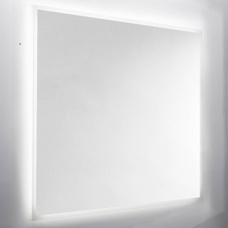 Van Marcke Wandspiegel Destra Met Plexi LED Verlichting En Anti Damp 80x60 cm Gezandstraald Glas