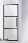 Van Rijn Nisdeur ST04 Aluminium Profiel 6 mm Helder Glas Zwart Frame (Alle Maten) - Thumbnail 1
