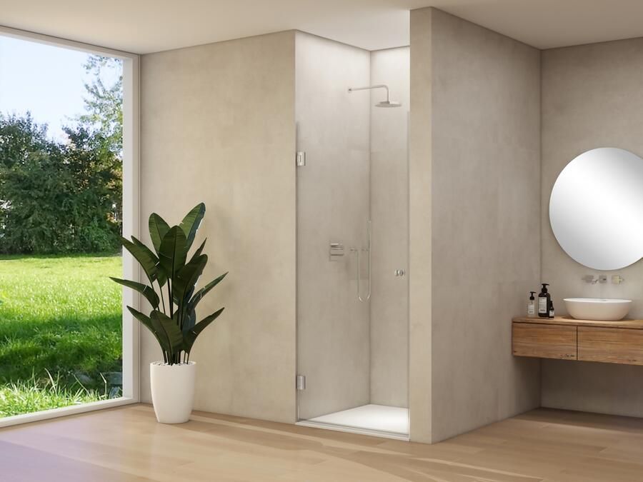 Van Rijn Nisdeur Products ST01 100x200 cm 8 mm Helder Glas Incl. Dichtingen RVS