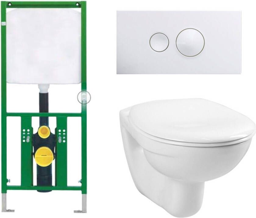 Viega EcoPlus toiletset Set01 B&W Basic Smart met Visign for Style 10 drukplaat
