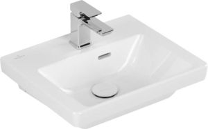 Villeroy & Boch Subway 3.0 fontein 45x37x14.5cm voor fonteinonderkast met 1 kraangat en overloopgat Wit 4370FK01