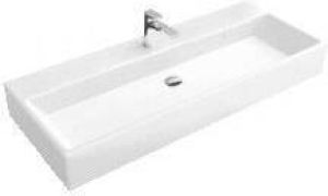 Villeroy & Boch Memento Meubelwastafel 120x47 Cm. M kraangat M overloop C+ Edelweiss