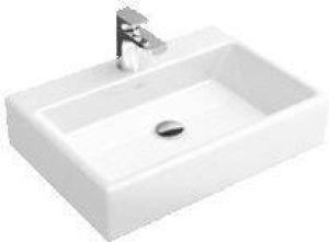 Villeroy & Boch Memento Opzet Wastafel 60x42 Cm. 1 Kraangat Z overloop C+ Edelweiss