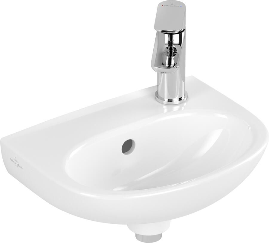 Villeroy & Boch O.Novo Fontein 36X27.5X14.5 Cm Met Overloop Kraangat Rechts White Alpine