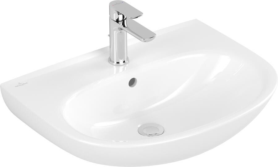 Villeroy & Boch O. Novo Wastafel met kraangat 60x46x13 cm Wit Alpin CeramicPlus