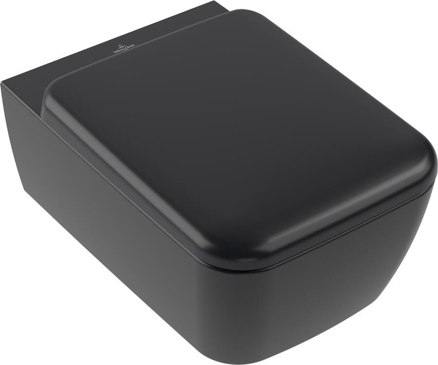Villeroy & Boch Skyla Combi-Pack Wandhangend Met Twistflush Pure Black Ceramicplus