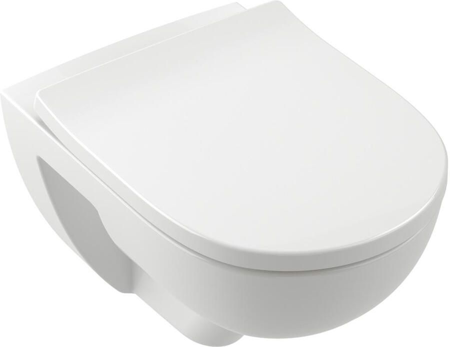 Villeroy & Boch Toilet O.novo compact Combipack me Zitting 49x36x35 cm TwistFlush Wit Alpine
