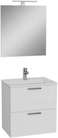 Vitra Mia badmeubelset 80cm inclusief wastafel en spiegel wit