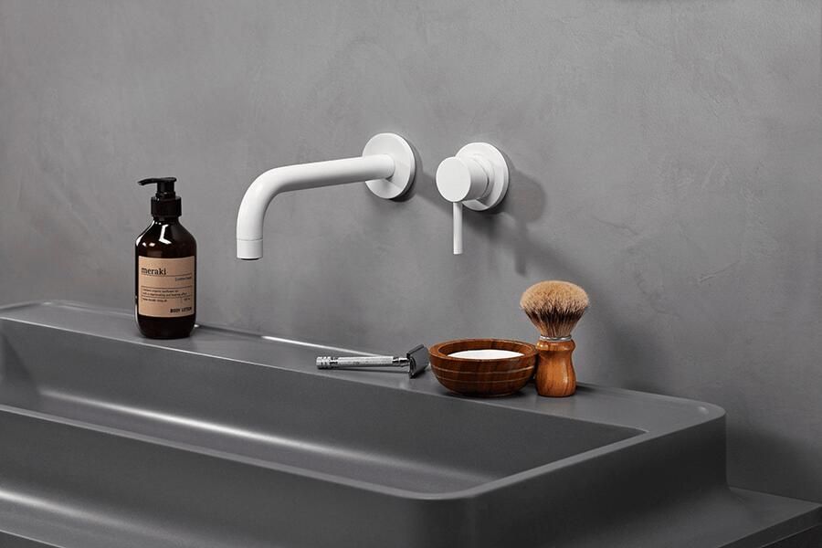 Sub Be pure afdekset wand wastafelkr.uitl.20 m ros.mat wit mat wit