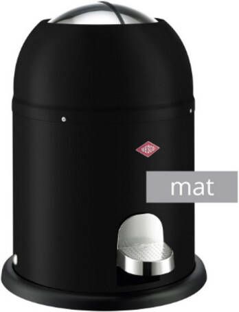 Wesco Afvalemmer Single Master 9 Liter Kleur Mat Zwart