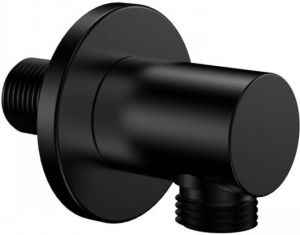 Wiesbaden luxe messing muur doucheaansluiting rond 1 2&apos;&apos; mat-zwart 29.2801