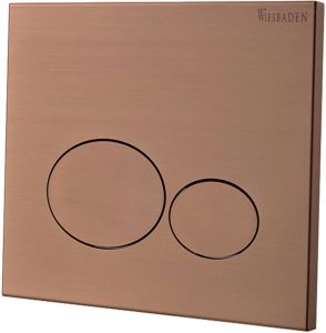 Wiesbaden X32 Metal bedieningspaneel voor inbouwreservoir 16 2 x 24 4 cm geborsteld brons koper