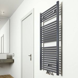 Wiesbaden Elara sierradiator 120x60cm midden onder aansluiting 830Watt antraciet 41.3541