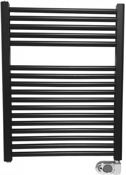 Wiesbaden Elara EL elektrische handdoek radiator 77x60 cm 400 watt zwart mat