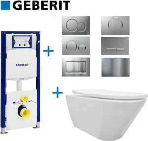 Wiesbaden Geberit UP320 Toiletset set10 Stereo Mat Wit met Sigma Drukplaat