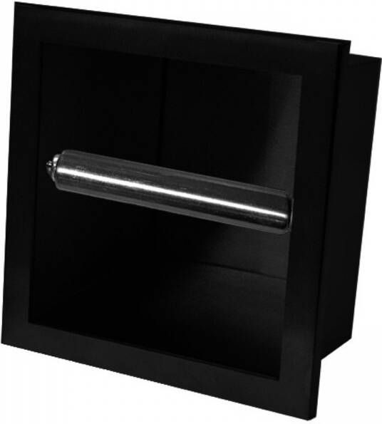 Wiesbaden inbouw-toiletrolhouder mat-zwart 28.2910