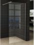 Wiesbaden Slim losse glaswand 60x200cm Helder glas 8mm met anti-kalk coatingzonder profiel en stabilisatiestang 20.3451 - Thumbnail 1