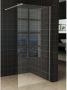 Wiesbaden Slim losse glaswand 95x200cm Helder glas 8mm met anti-kalk coating zonder profiel en stabilisatiestang 20.3472 - Thumbnail 1
