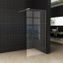 Wiesbaden Slim losse glaswand 75x200cm Helder glas 8mm met anti-kalk coating zonder profiel en stabilisatiestang 20.3470 - Thumbnail 1