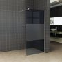 Wiesbaden Inloopdouche 110x200cm Antikalk Rook Mat Glas 8mm Veiligheidsglas Excl. Stabilisatiestang en Profielset - Thumbnail 1